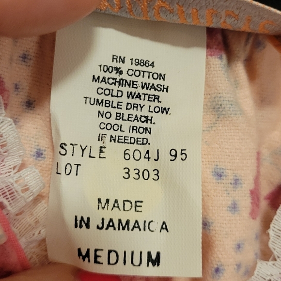 NWT Dead Stock Vintage Vandemere Floral Lace Night Gown House Coat Pearl Snap - Picture 4 of 11